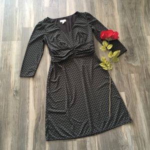 🔴 Ann Taylor Loft Size 8 Long Sleeve Dress Brown